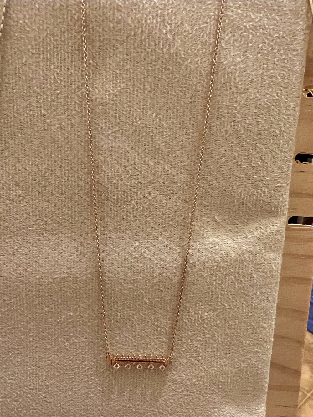Kendra Scott Rose Gold Bar Pendant Necklace
